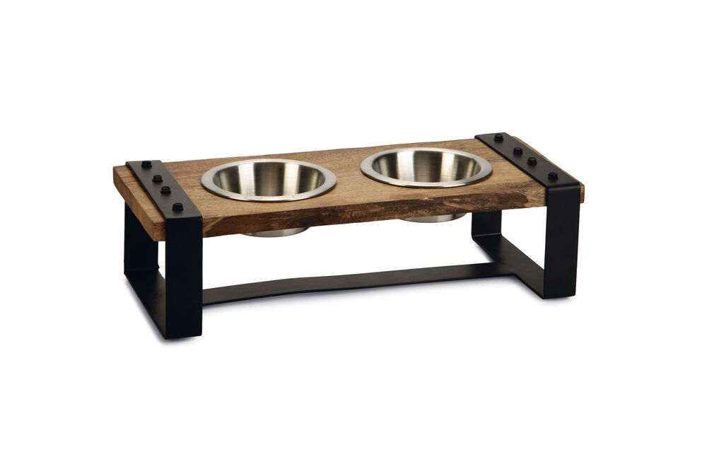 Designed By Lotte Karinto Dinerset - Voer & Drinkbak - 15.00 cm - Bruin Zwart - 19.00 cm - 44.00 cm