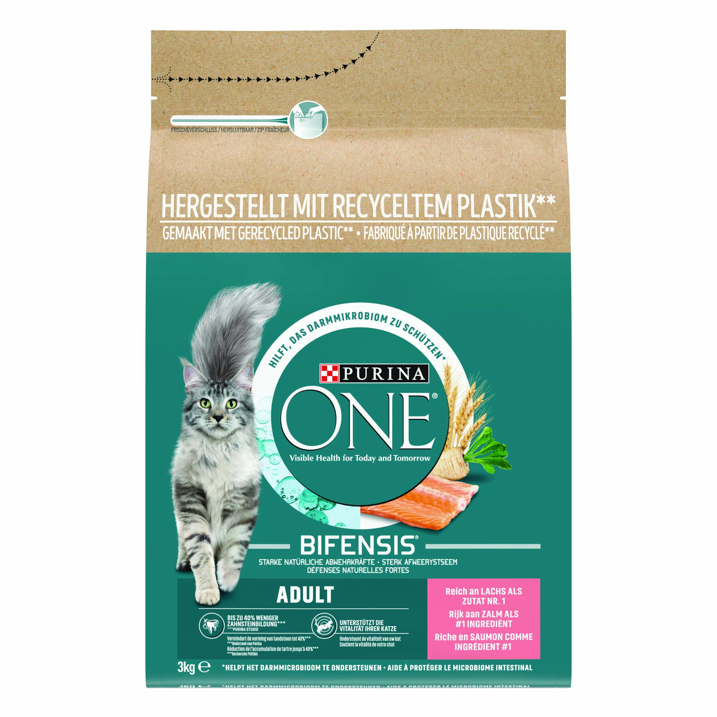 Purina One Adult - Kattenvoer - 3 - zalm