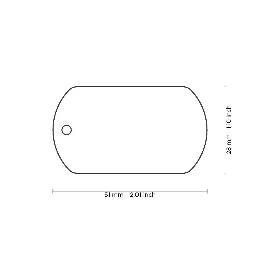 My Family Military - Hondenpenning - Chroom - L