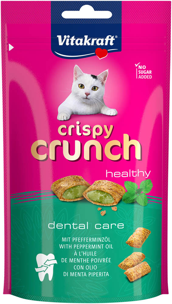 Vitakraft Crispy Crunch Healthy - Kattensnack - 60 - DENTAL Vitakraft Crispy Crunch Healthy - Kattensnack - 60 - DENTAL