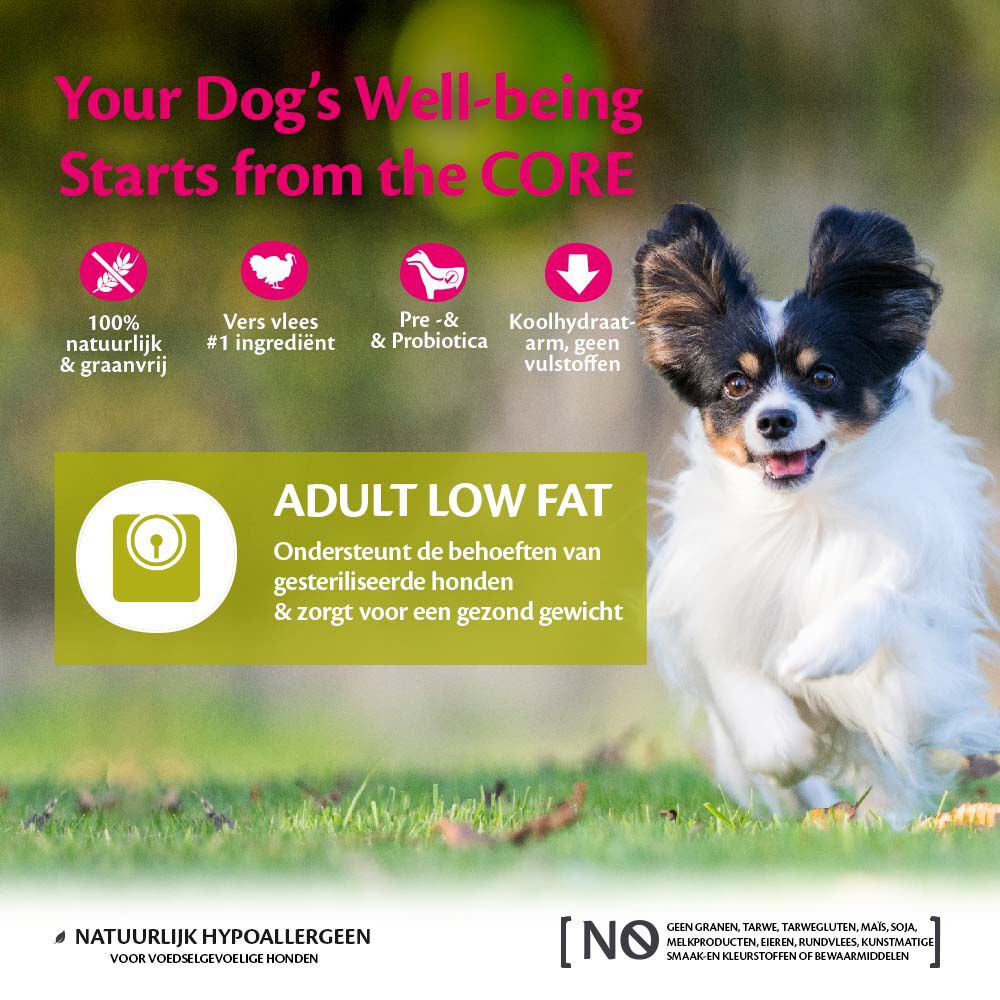 Wellness CORE Adult Low Fat Small-Breed - Hondenvoer - Kip - 1,5 kg
