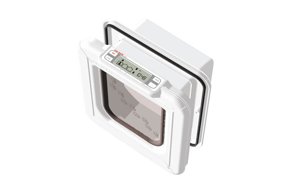 Closer Pets 355 Elite Microchip - Kattenluik - Wit - 27.3x24.8x14.5 cm