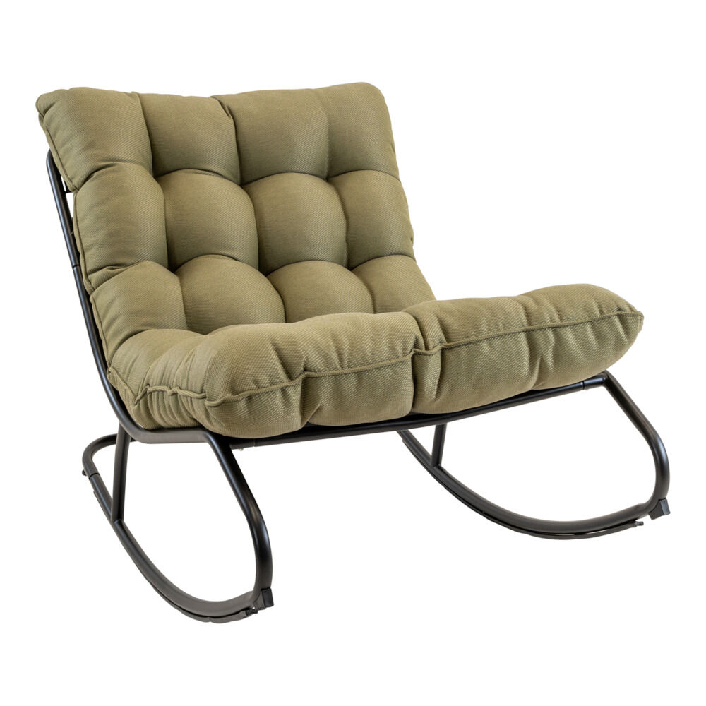 Lesli Living Zenzi - Schommelstoel - Groen - 1x115.5x71 cm