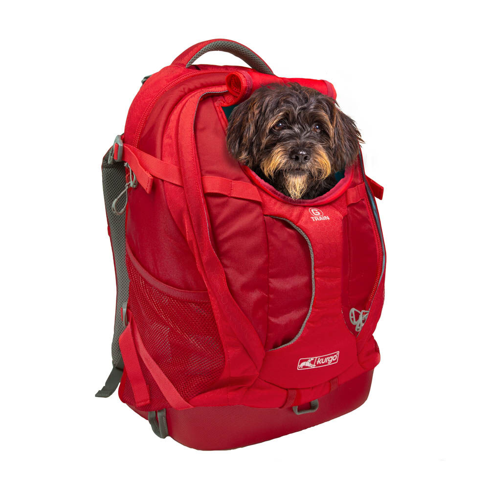 Kurgo G-train Hondenrugzak - Reistas - 53.00 cm - rood - 23.00 cm - 1.00 cm