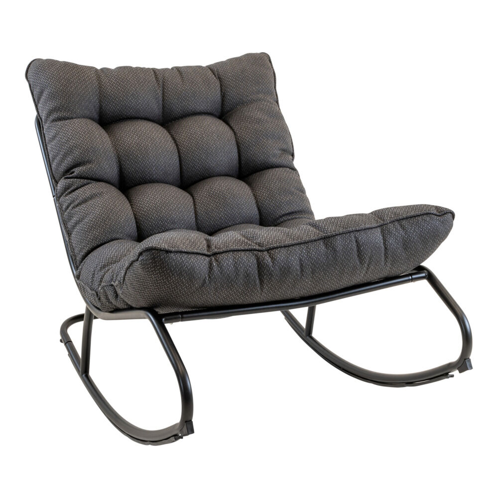 Lesli Living Zenzi - Schommelstoel - Groen - 1x115.5x71 cm Lesli Living Zenzi - Schommelstoel - Groen - 1x115.5x71 cm