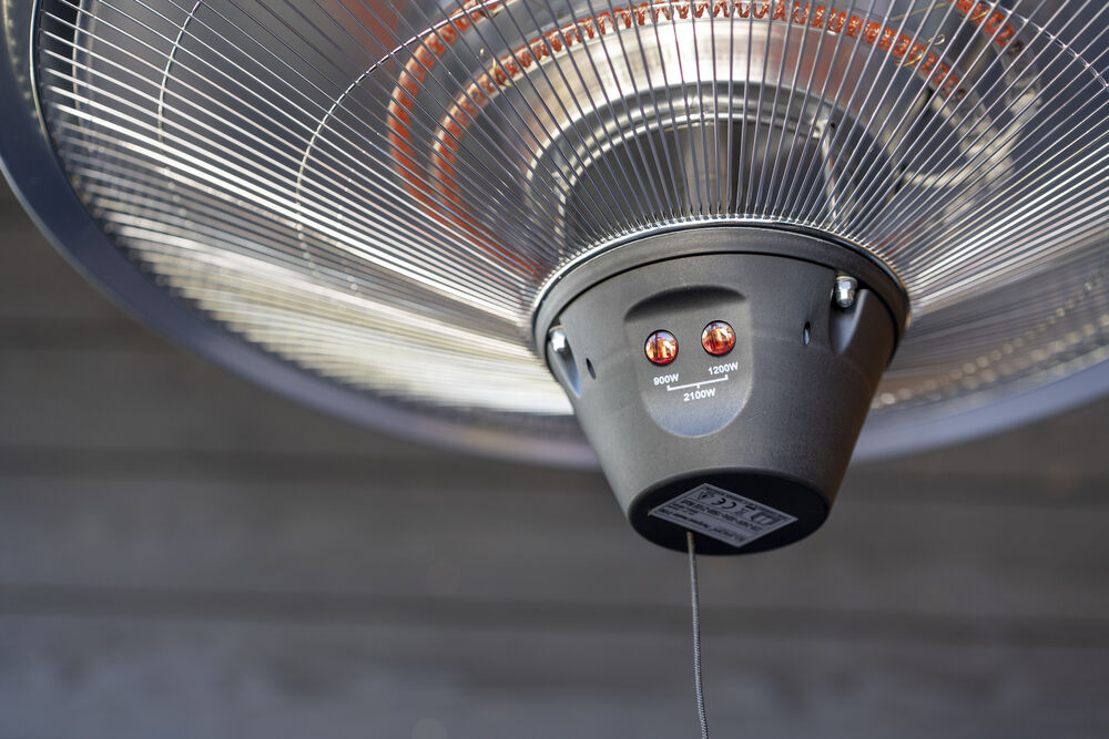 Eurom Partytentheater 2100 - Hangende terrasverwarmer - Grijs - 2100 W