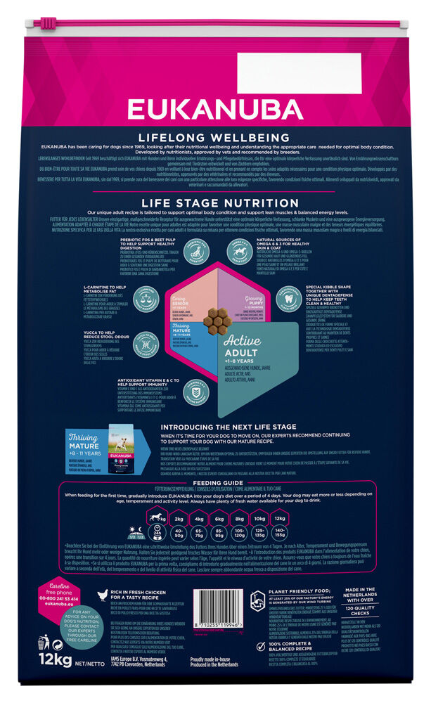 Eukanuba Active Adult Small Breed - Hondenvoer - 12 - kip