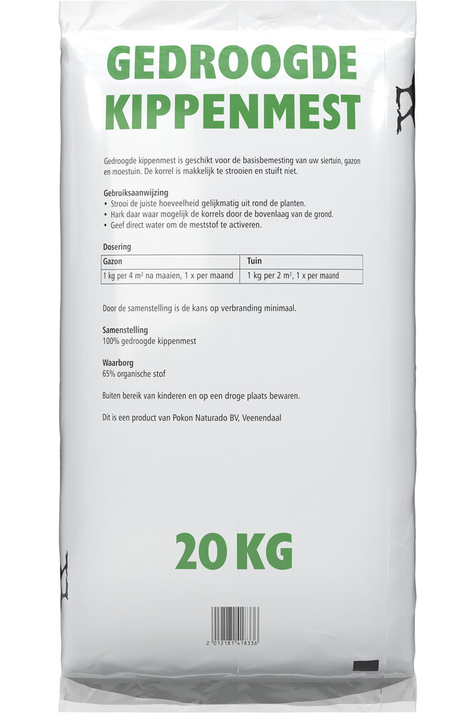 Kippenmest gedroogd - Bodemverbeteraar - 20 kg
