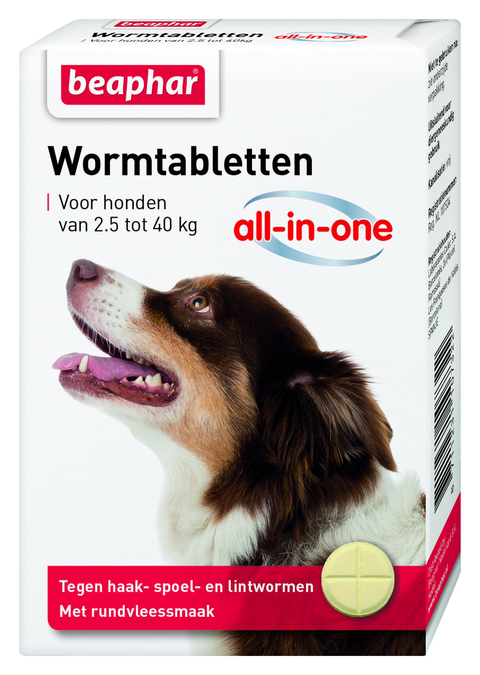 Beaphar All-in-one Tabletten - Ontwormen Hond - S/M Beaphar All-in-one Tabletten - Ontwormen Hond - S/M