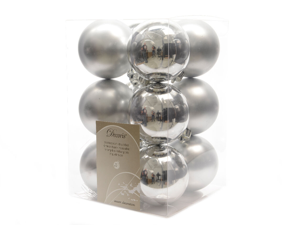 Kunstkerstbal - 17.50 cm - Zilver - 11.70 cm - 12.00 cm Kunstkerstbal - 17.50 cm - Zilver - 11.70 cm - 12.00 cm