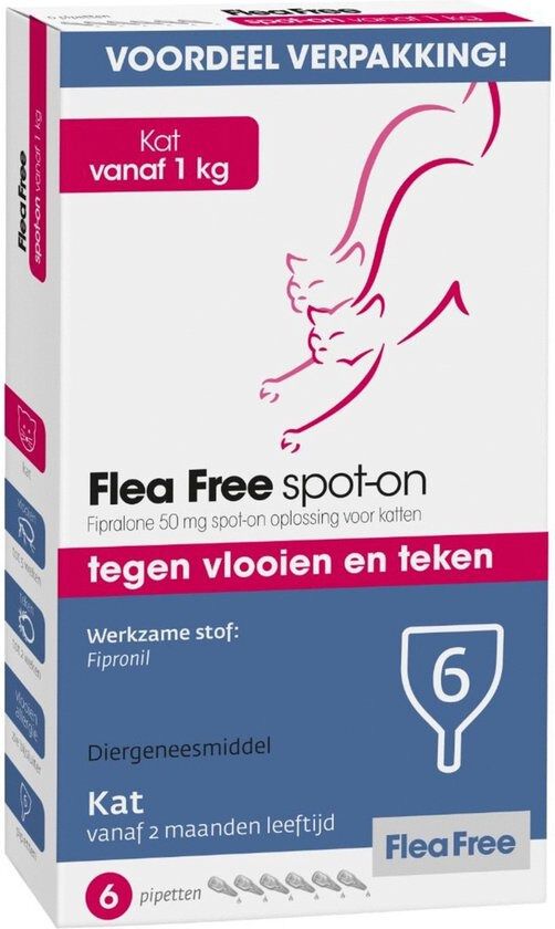 Flea Free Spot-on Kat - Vlooien- en tekenmiddel