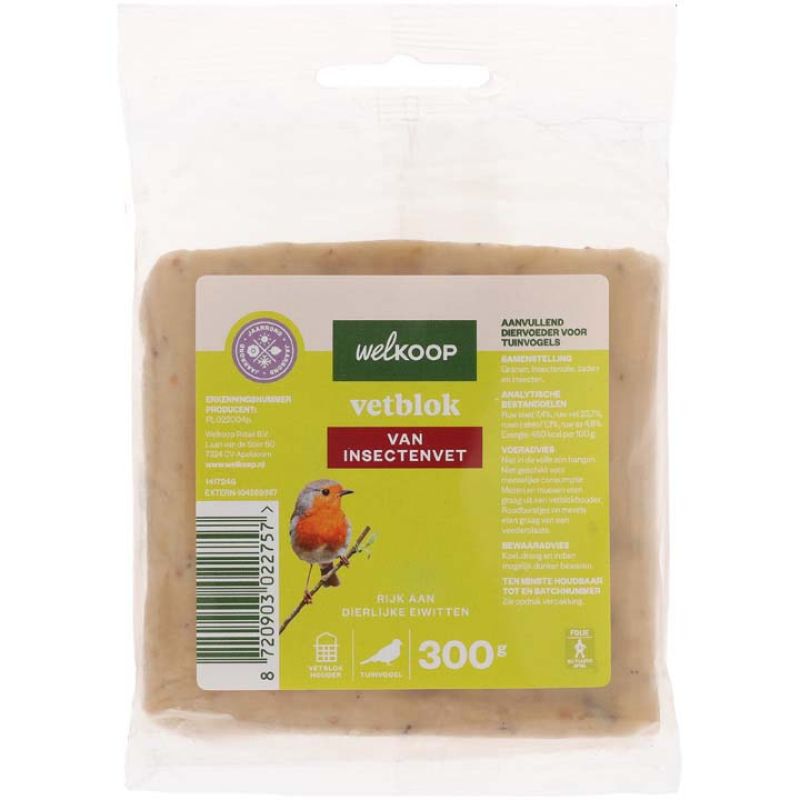 Welkoop - Vetblok met Insectenvet - Tuinvogelvoer