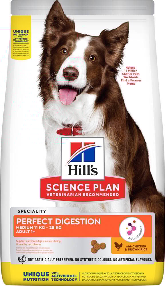 Hill's Science Plan Perfect Digestion Adult Medium - Hondenvoer - Kip - 2,5 kg