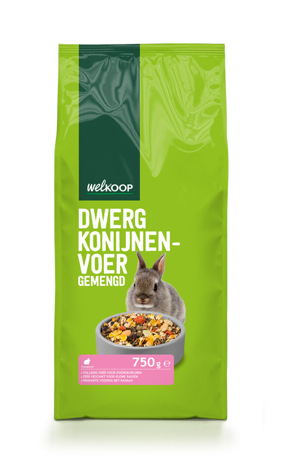 Welkoop - Dwergkonijnenvoer - 750 Welkoop - Dwergkonijnenvoer - 750