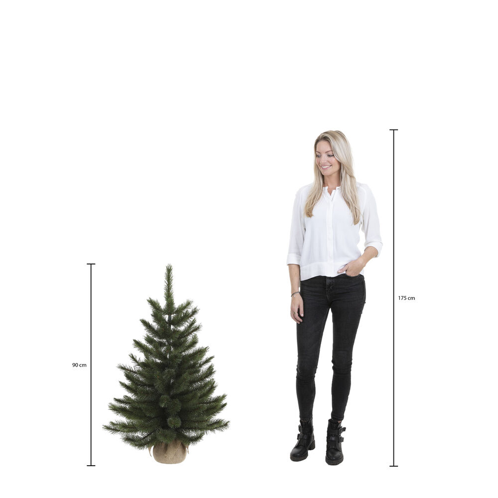 Black Box Trees Jute Lawson - Kunstkerstboom - 40 - 90.00 cm - Groen - 1.00 cm - 48.00 cm - 1.00 cm