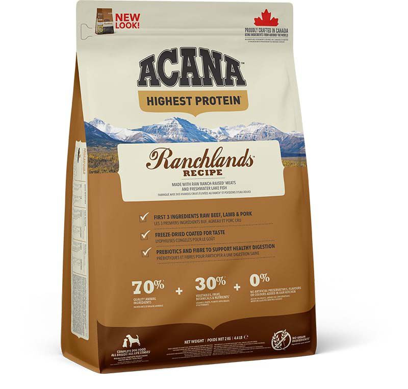 Acana Regionals Ranchlands Dog Highest proteïn - Hondenvoer - 2 - rund Acana Regionals Ranchlands Dog Highest proteïn - Hondenvoer - 2 - rund