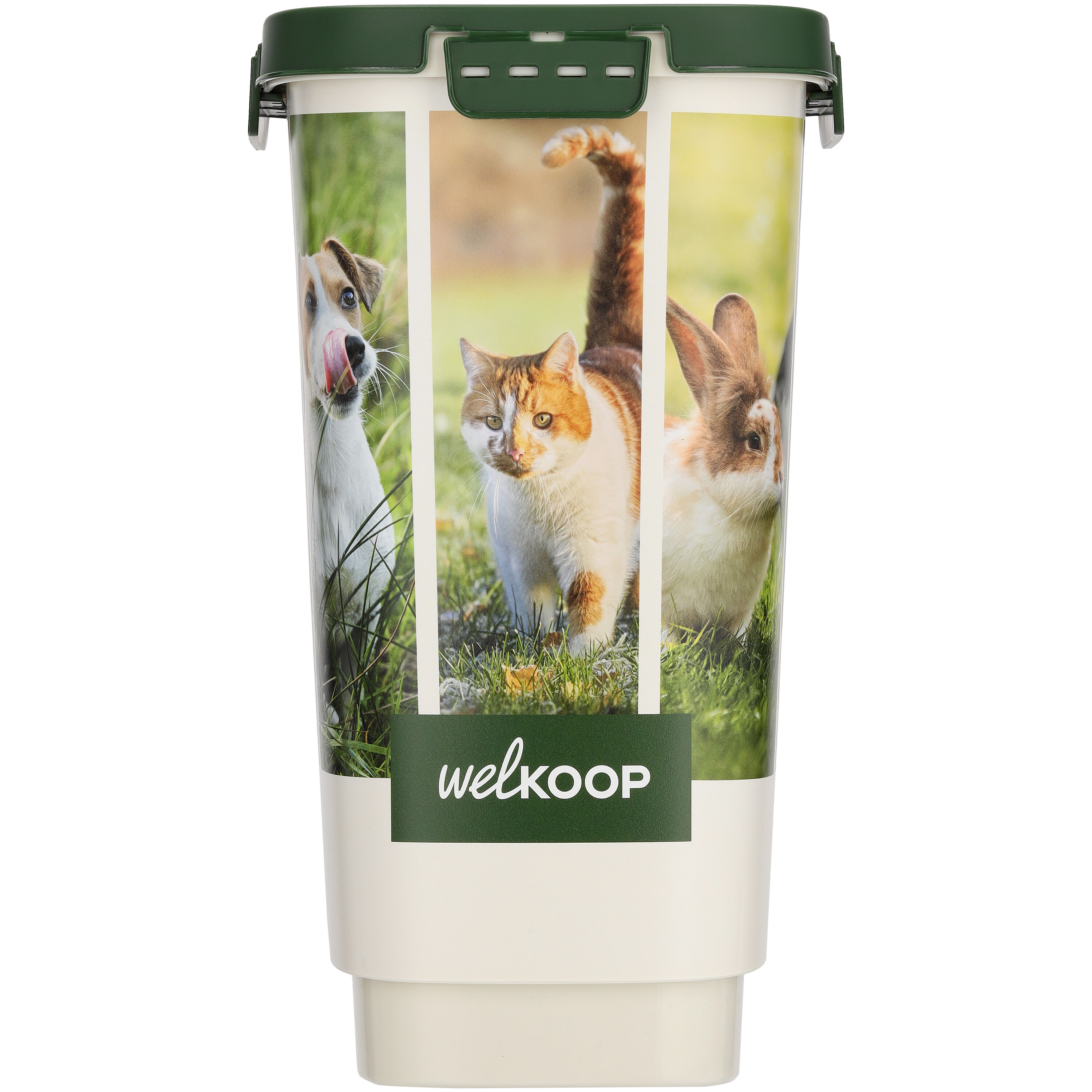 Welkoop - Voerton - 10.00 l - 32.20 cm - Wit Groen - 24.30 cm - 17.90 cm