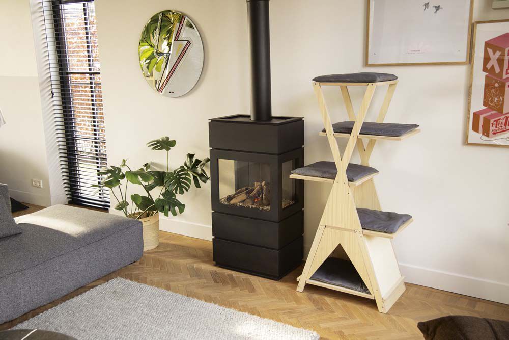 Beeztees Mirza - Krabmeubel - Lichtbruin Grijs - 138x70x40.5 cm