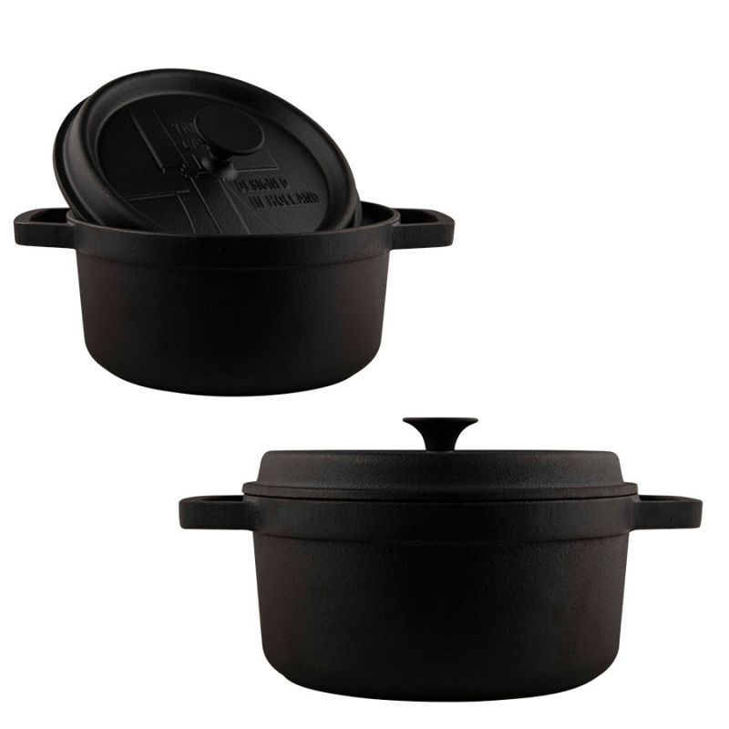 The Windmill Cast Iron BBQ Pan L 3,5L - Zwart - Large