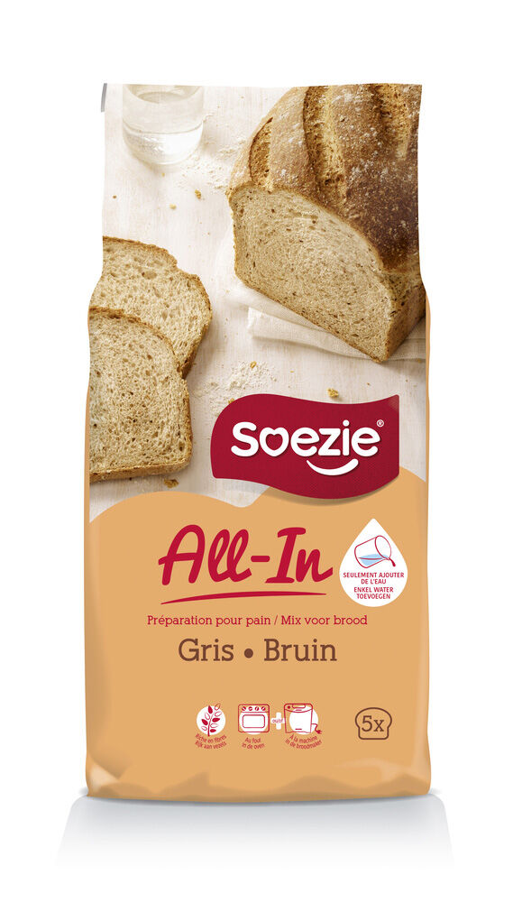 Soezie All-in-mix Bruin brood - Broodmeel