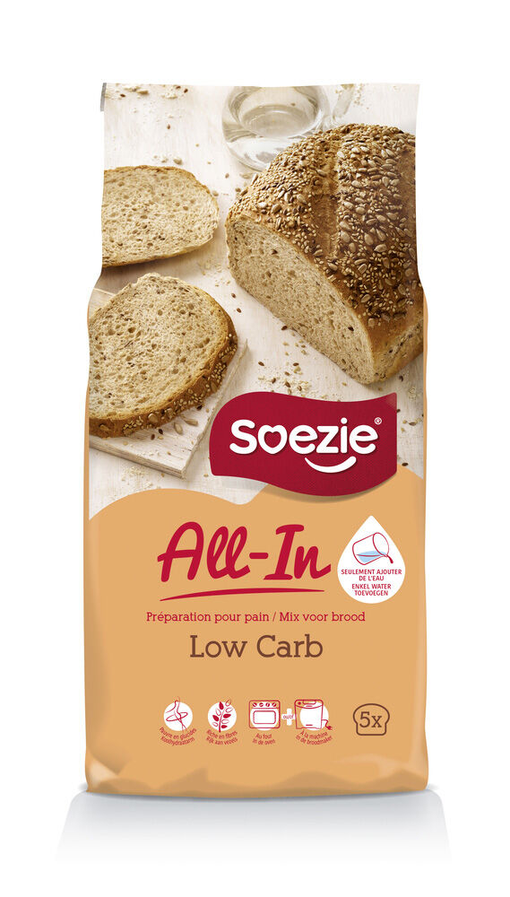 Soezie All-in-mix Low carb - Broodmeel Soezie All-in-mix Low carb - Broodmeel