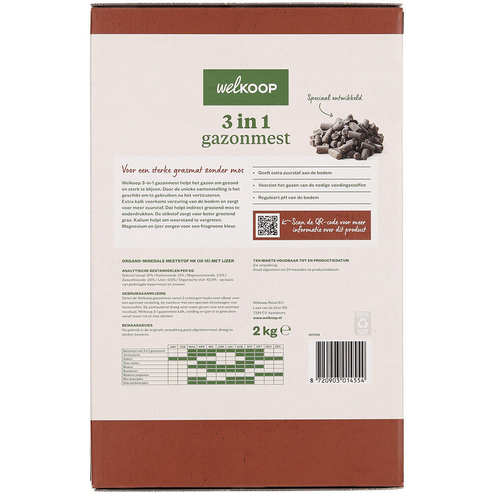 Welkoop - 3 in 1 Gazonmest - 50 m² - 2 kg