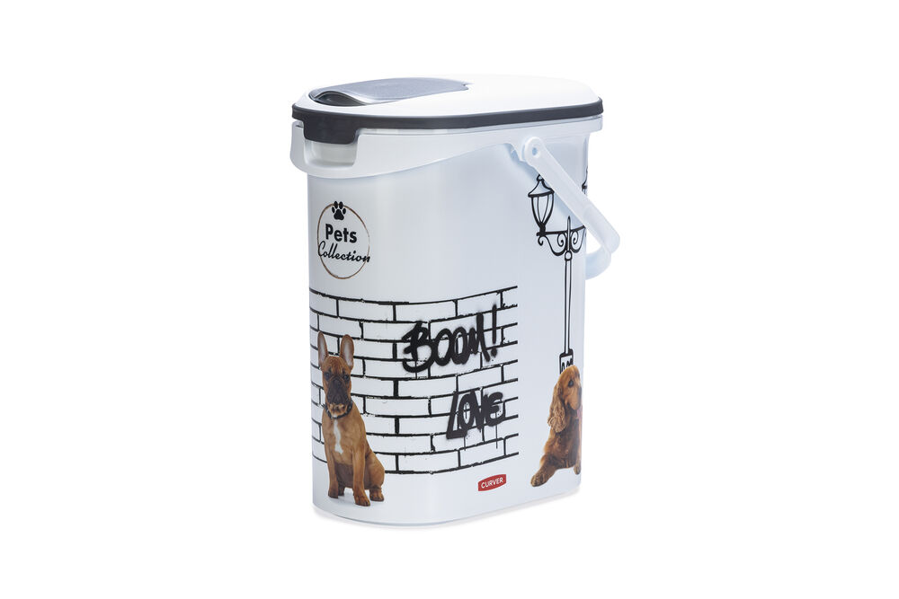 Curver Hond - Voercontainer - 10.00 l - 35.00 cm - Wit Grijs - 19.00 cm - 30.00 cm