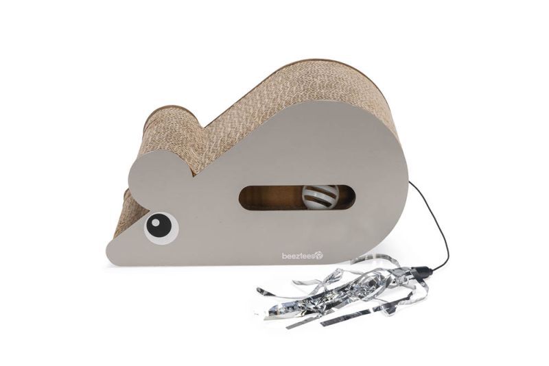 Beeztees Muis - Krabplank - 17.00 cm - Grijs - 20.00 cm - 20.20 cm