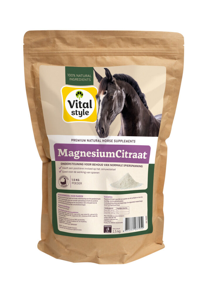 VITALstyle Magnesium citraat - Supplement - 1.5 - Zak VITALstyle Magnesium citraat - Supplement - 1.5 - Zak