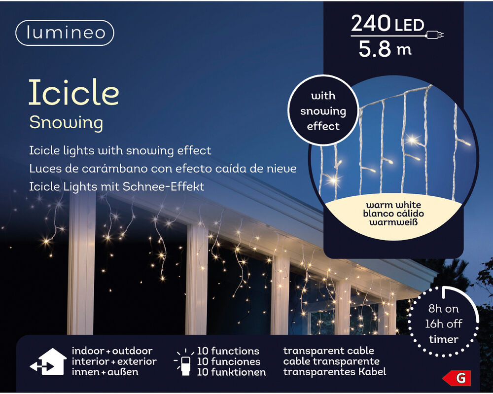 Lumineo LED Icicle Lights - Kerstverlichting - 240