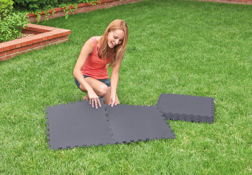 Intex - Vloertegels - 8 stuks - Grijs - 50.00x50.00x50.00 cm