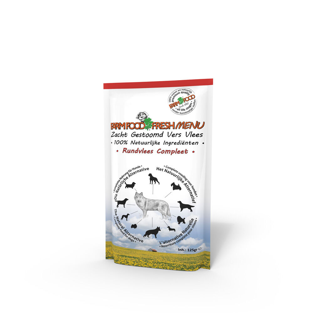 Farm Food Fresh Menu  - Hondenvoer - 125.00 - rund