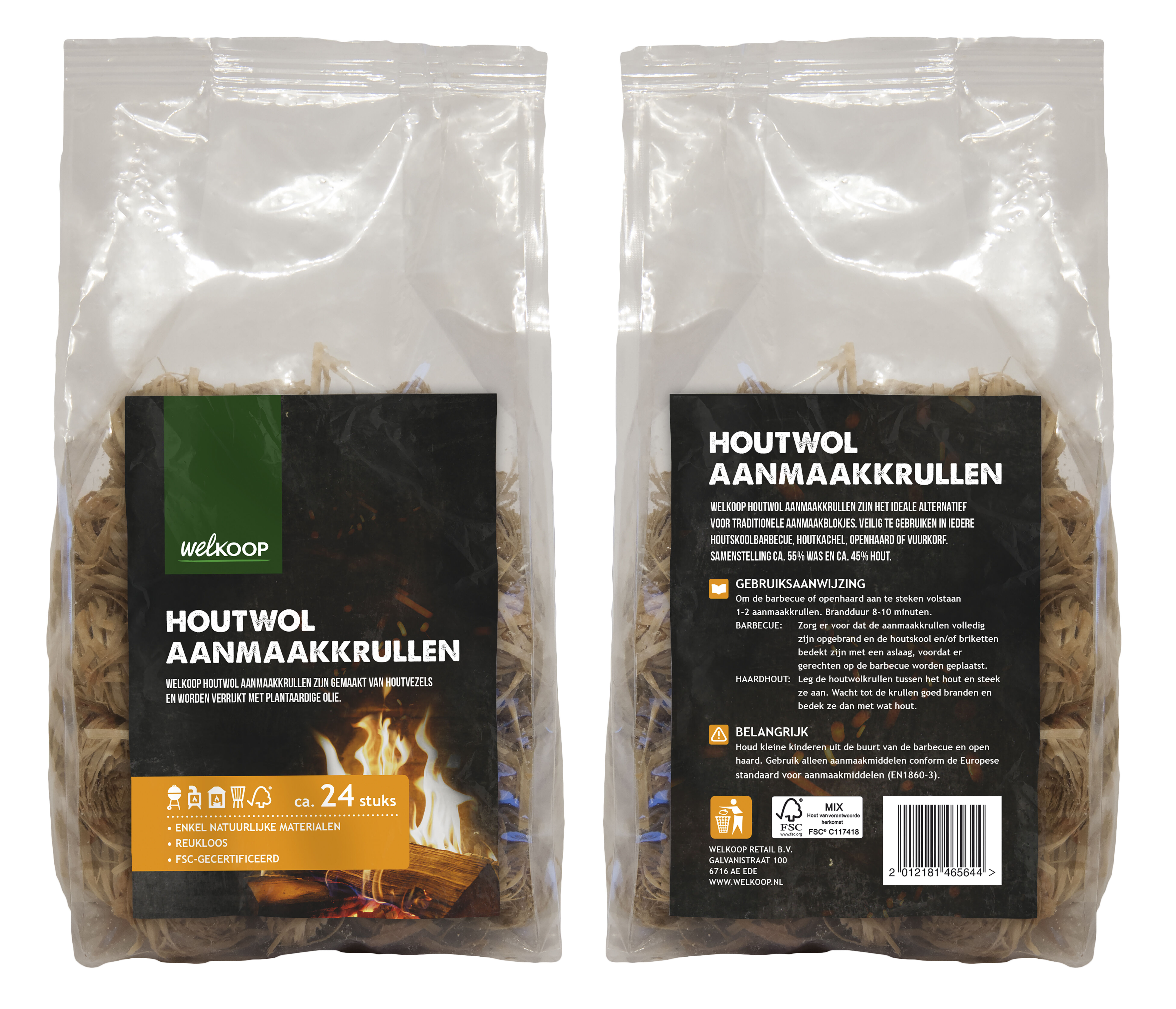 Welkoop Houtwol aanmaakkrullen - BBQ brandstoffen - 0.10 hour