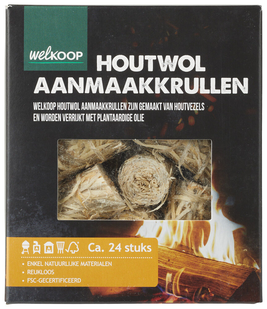 Welkoop Houtwol aanmaakkrullen - BBQ brandstoffen Welkoop Houtwol aanmaakkrullen - BBQ brandstoffen