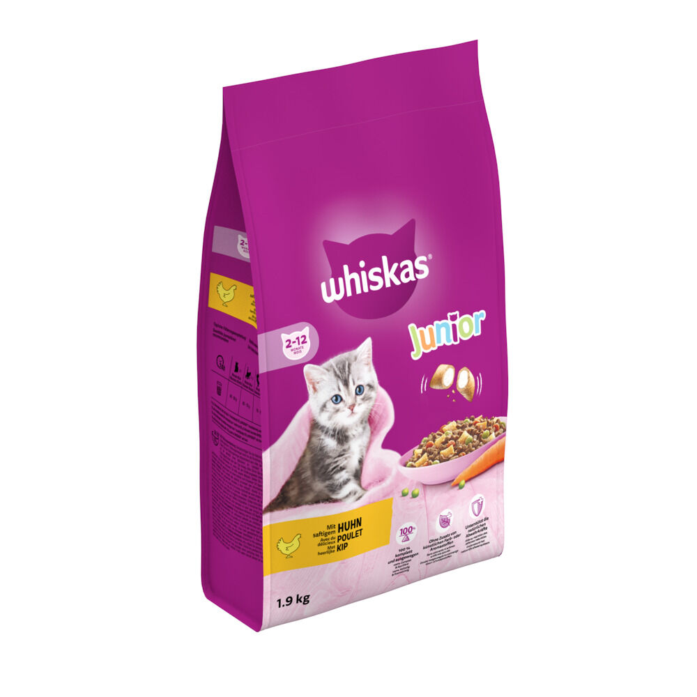 Whiskas Junior Droge Brokjes - Kattenvoer - 1900 - kip