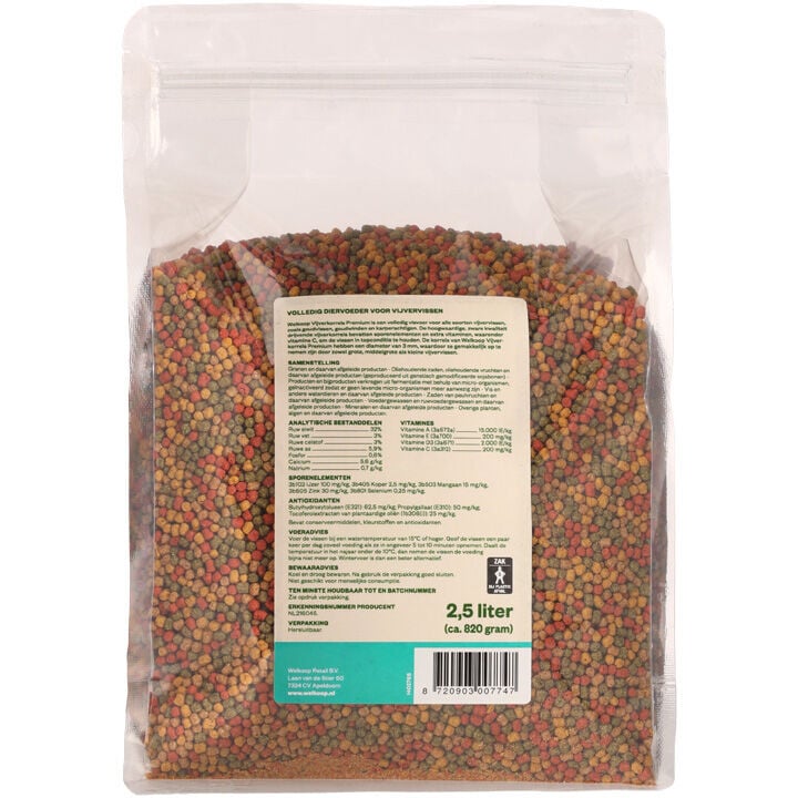 Welkoop Vijverkorrels Premium - Vijvervissenvoer - 2.5