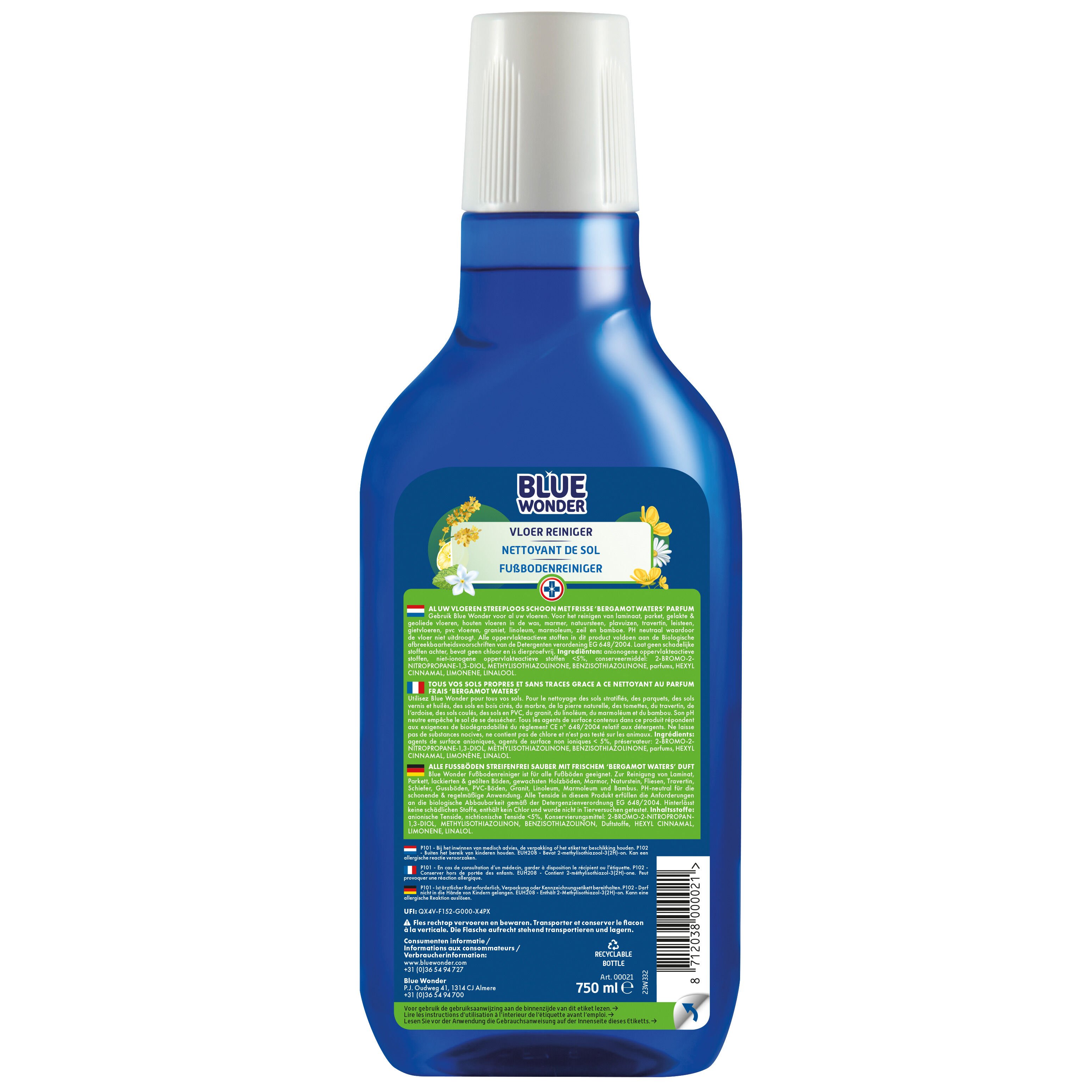 Blue Wonder Vloerreiniger - Reinigingsmiddel - 750 - 9.5 cm