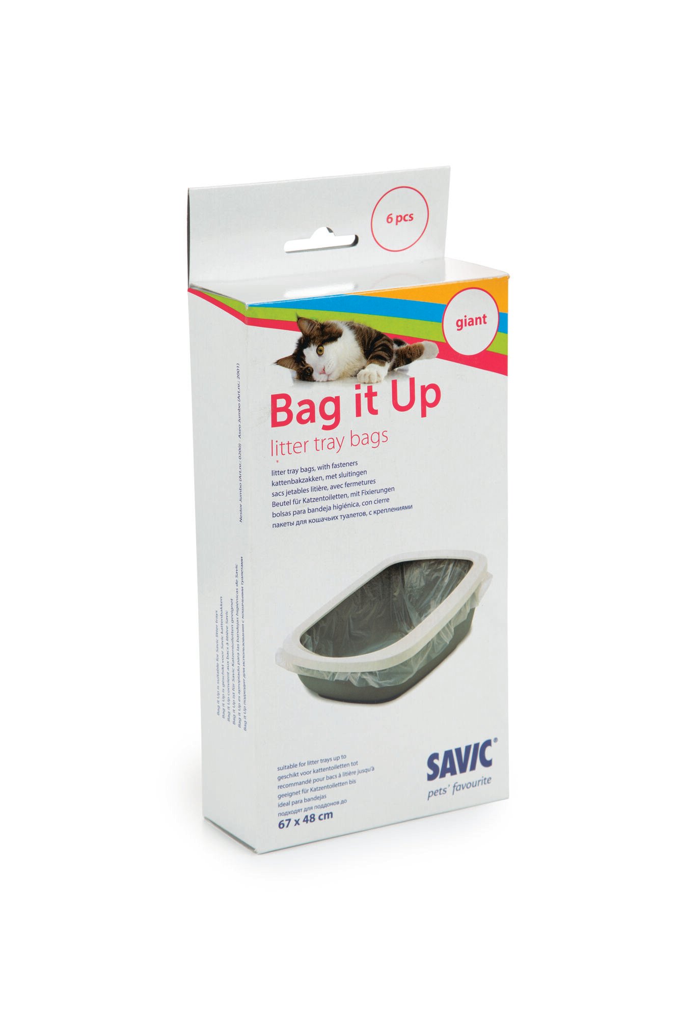 SAVIC Kattenbakzak Groot  6 stuks - Kattenbakken & benodigheden