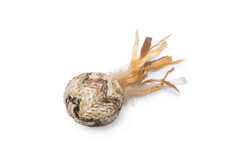 Beeztees Balletje Tuxa - Kattenspeeltje - Beige