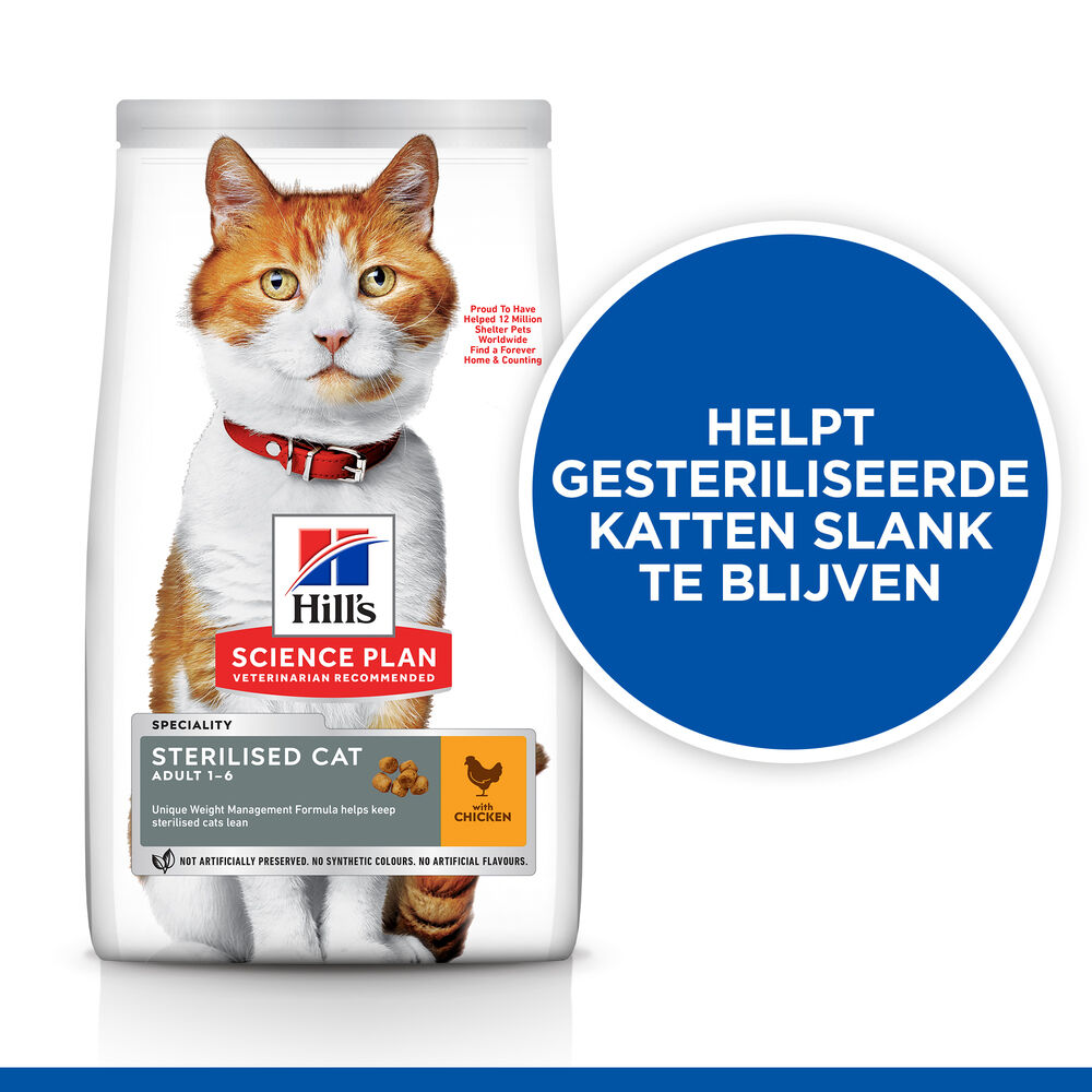 Hill's Science Plan Adult Sterilised Cat - Kattenvoer - Kip - 7 kg