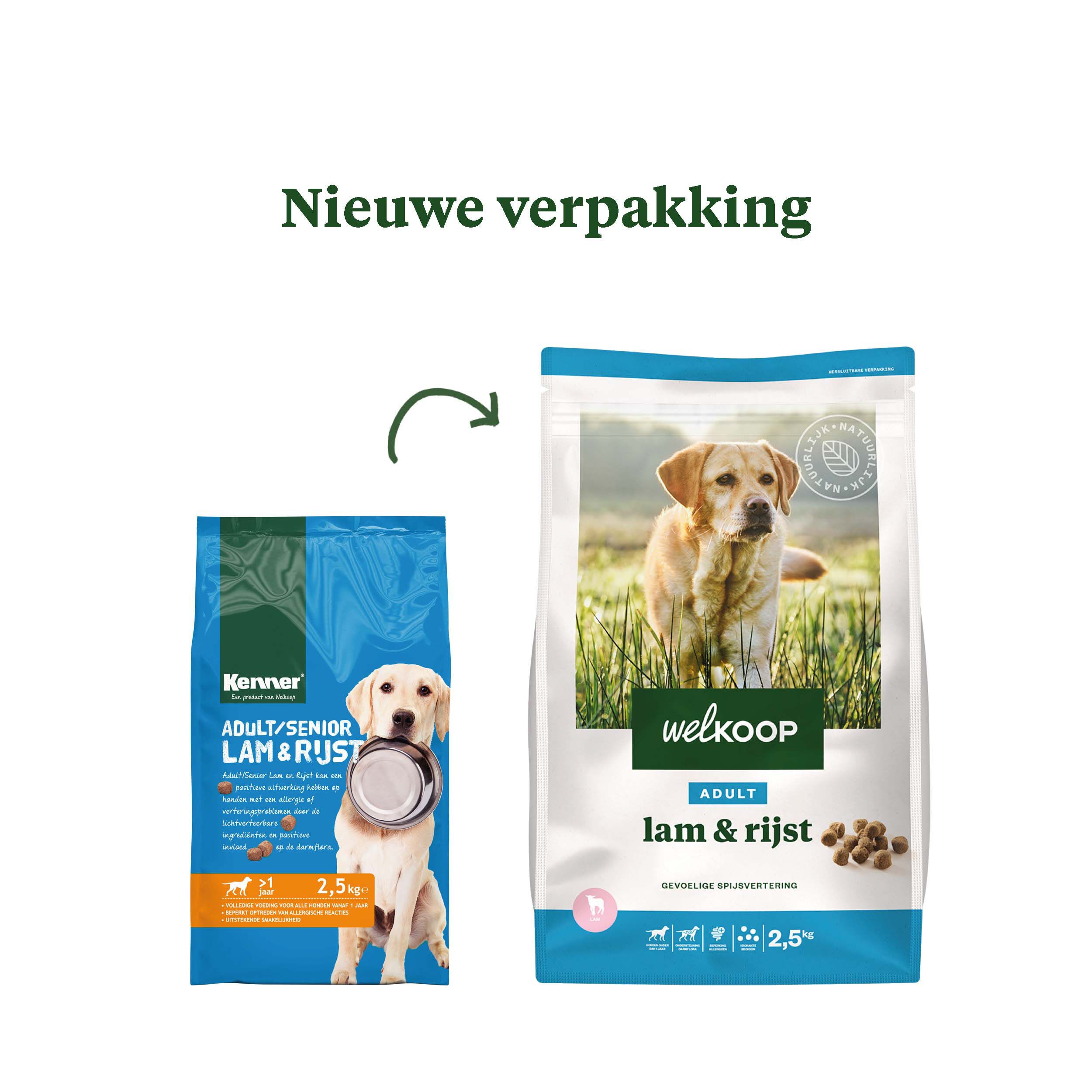 Welkoop Adult Krokante brokken - Hondenvoer - 2.50 - lam, rijst
