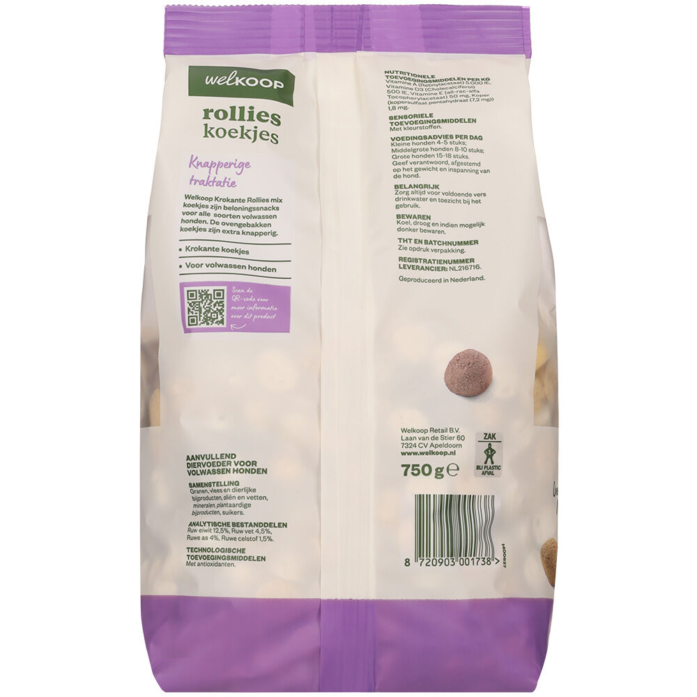 Welkoop Rollies - Hondenkoekjes - 750