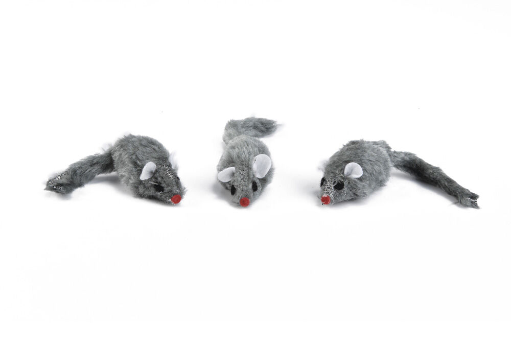 Beeztees Pluche Muisje - Kattenspeeltje - Grijs - 5.00 cm Beeztees Pluche Muisje - Kattenspeeltje - Grijs - 5.00 cm