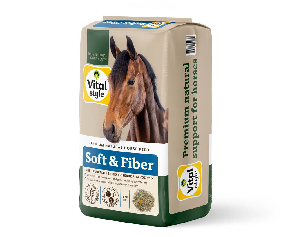 VITALstyle Soft & Fiber Ruwvoermix - Paardenvoer - 15 - Zak