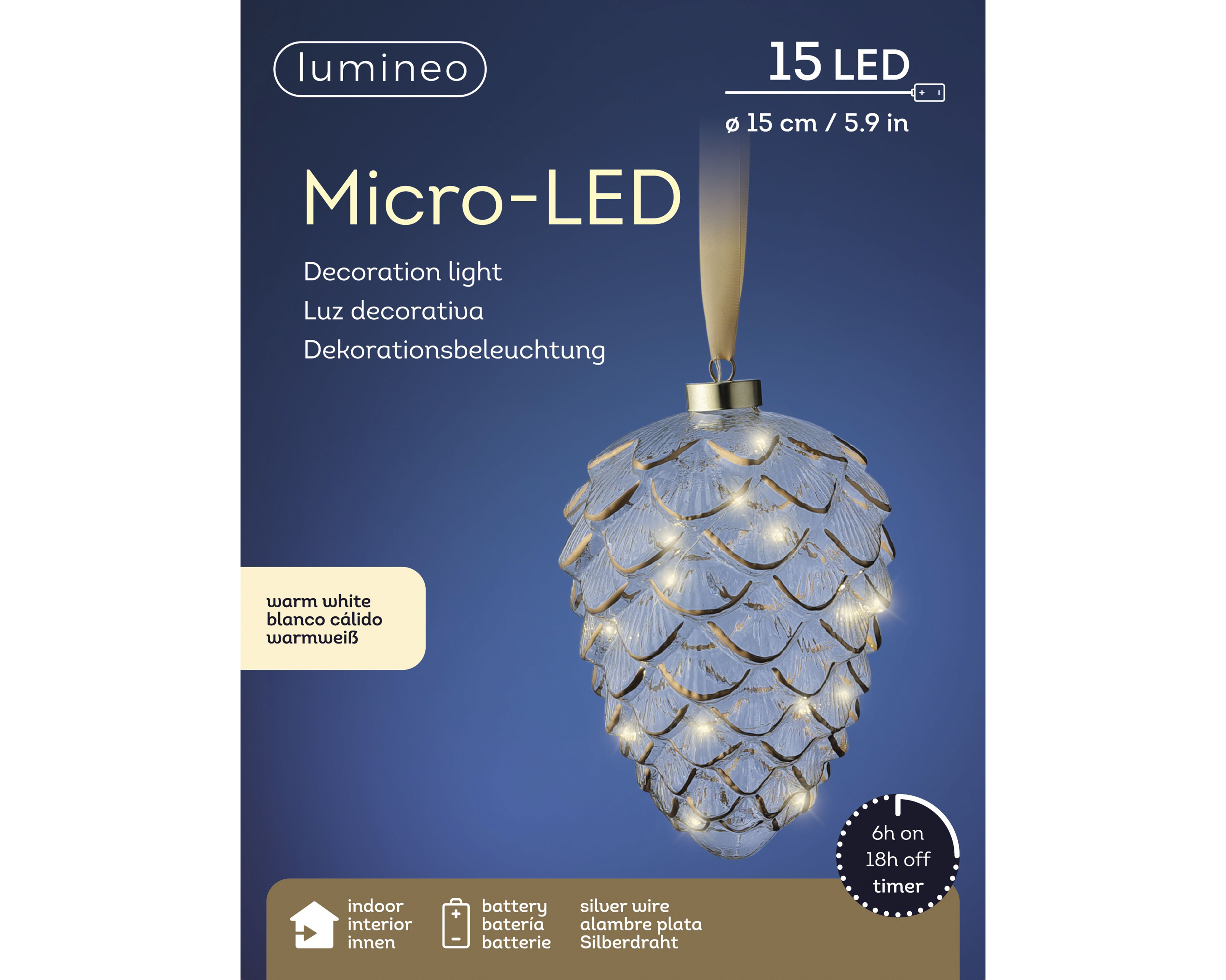 Lumineo LED Dennenappel - Hanglamp Lumineo LED Dennenappel - Hanglamp