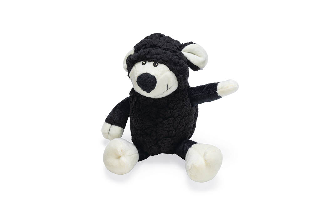 Karlie Schaap - Knuffel - Hondenspeelgoed - Zwart - 11x21x25 cm