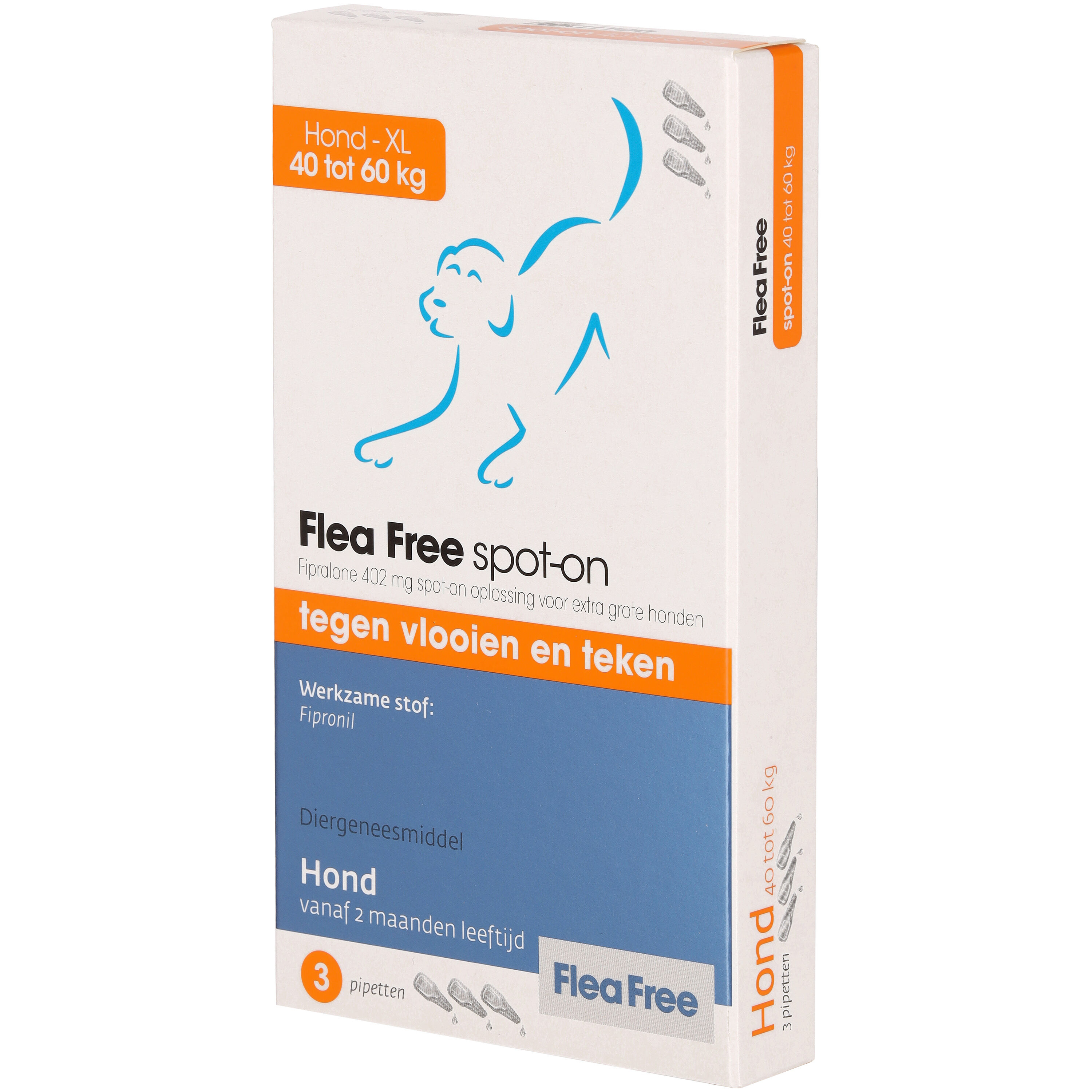 Flea Free Spot On - Pipetten - Anti Vlooien en teken Hond - XL - 14.60 cm - 8.10 cm - 2.00 cm