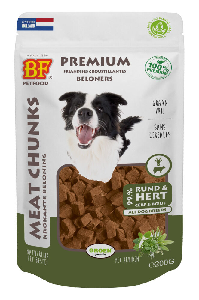 BF Petfood Meat Chunks - Hondensnack - 100 - rund BF Petfood Meat Chunks - Hondensnack - 100 - rund