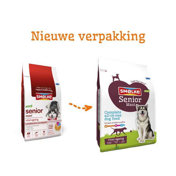 Smölke Senior Maxi - Hondenvoer - Kip - Lam - 12 kg
