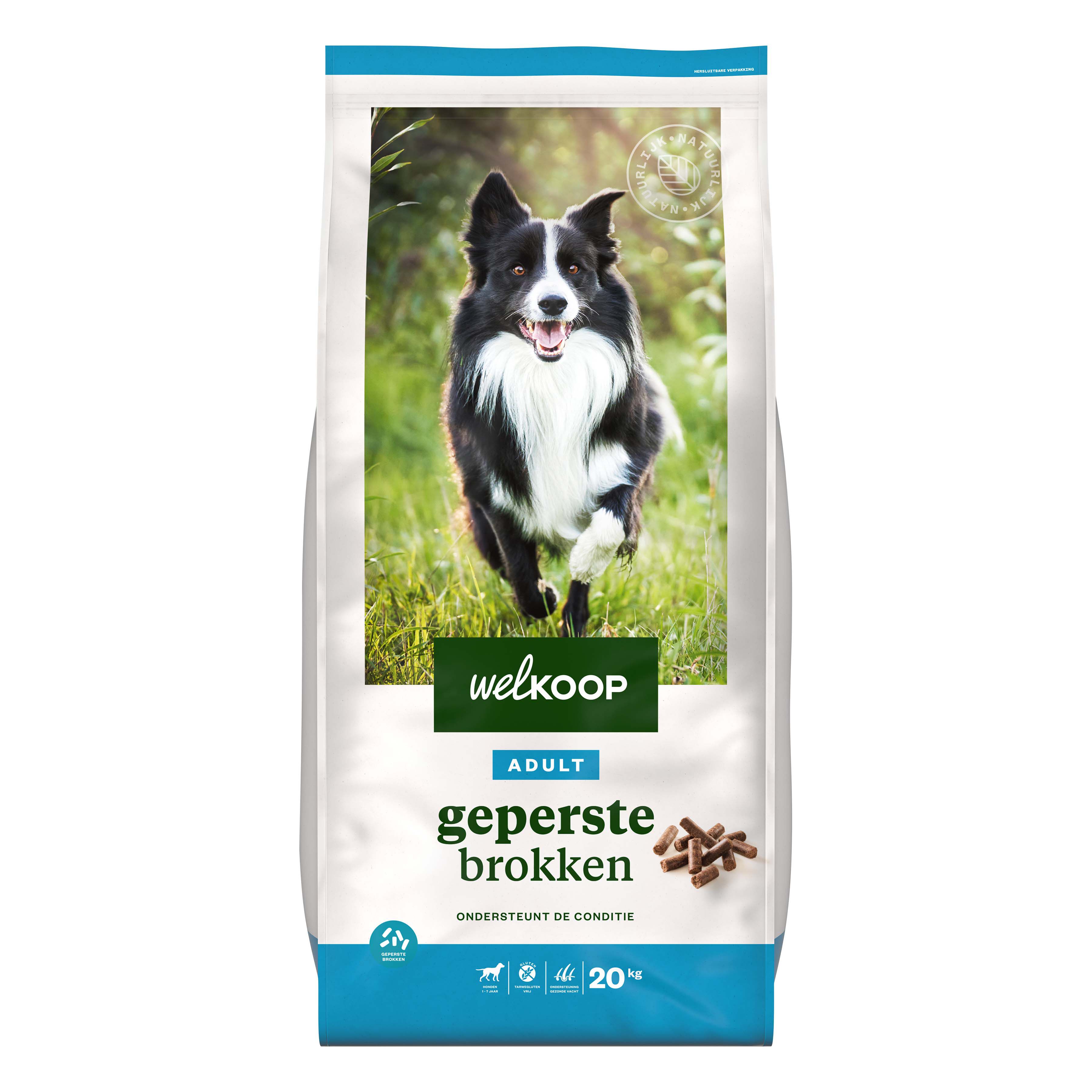 Welkoop Adult Geperste brokken - Hondenvoer - 20 - kip Welkoop Adult Geperste brokken - Hondenvoer - 20 - kip